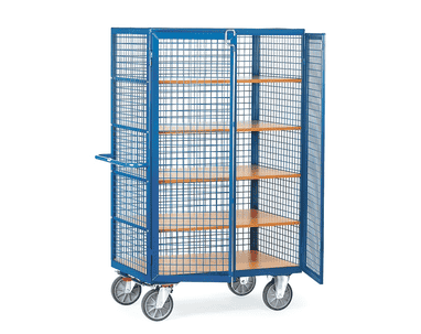 Fetra Fourgon revêtu de treillis métallique, porte à double battant avec fermeture à tringle