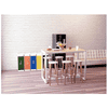 Tabouret de bar Paperflow Meet, bois, blanc, lot de 2 pièces