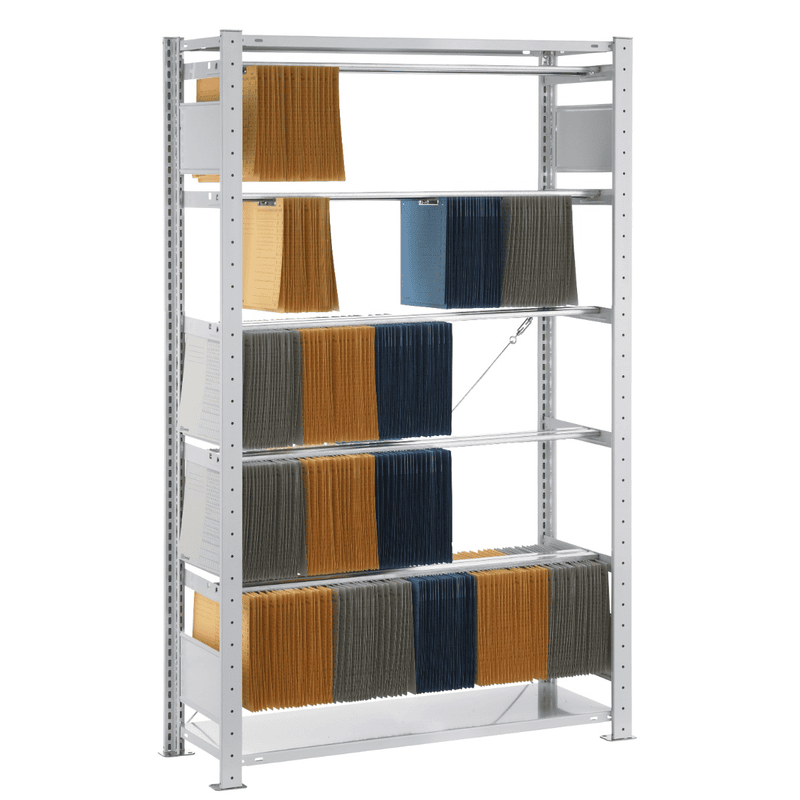 Schulte STANDARD Rayonnage pour dossiers suspendus à emboîter Elba/Leitz, utilisable d'un côté, en divers modèles
