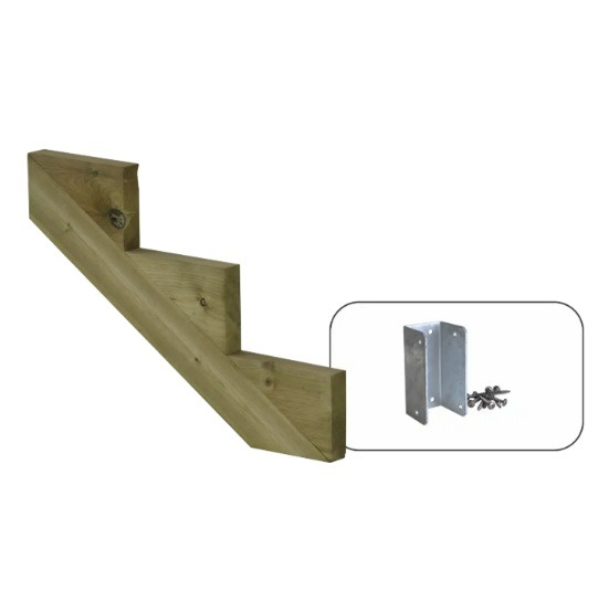 PLUS Limon d'escalier à 34,2°, profondeur de marche 250 mm, disponible en plusieurs versions