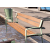 Banc public Minsk en fonte et bois, L x P x H 1800 x 570 x 800 mm, disponible en 4 couleurs