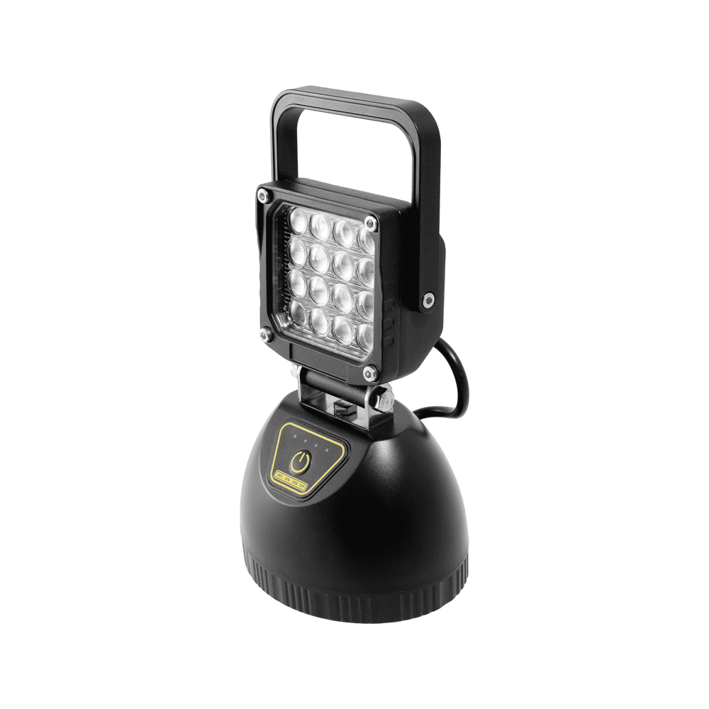 Steffen Akku-Arbeitsleuchte LED 16 W, 1300 lm, 4000K, IP65, 3-stufig, schwarz