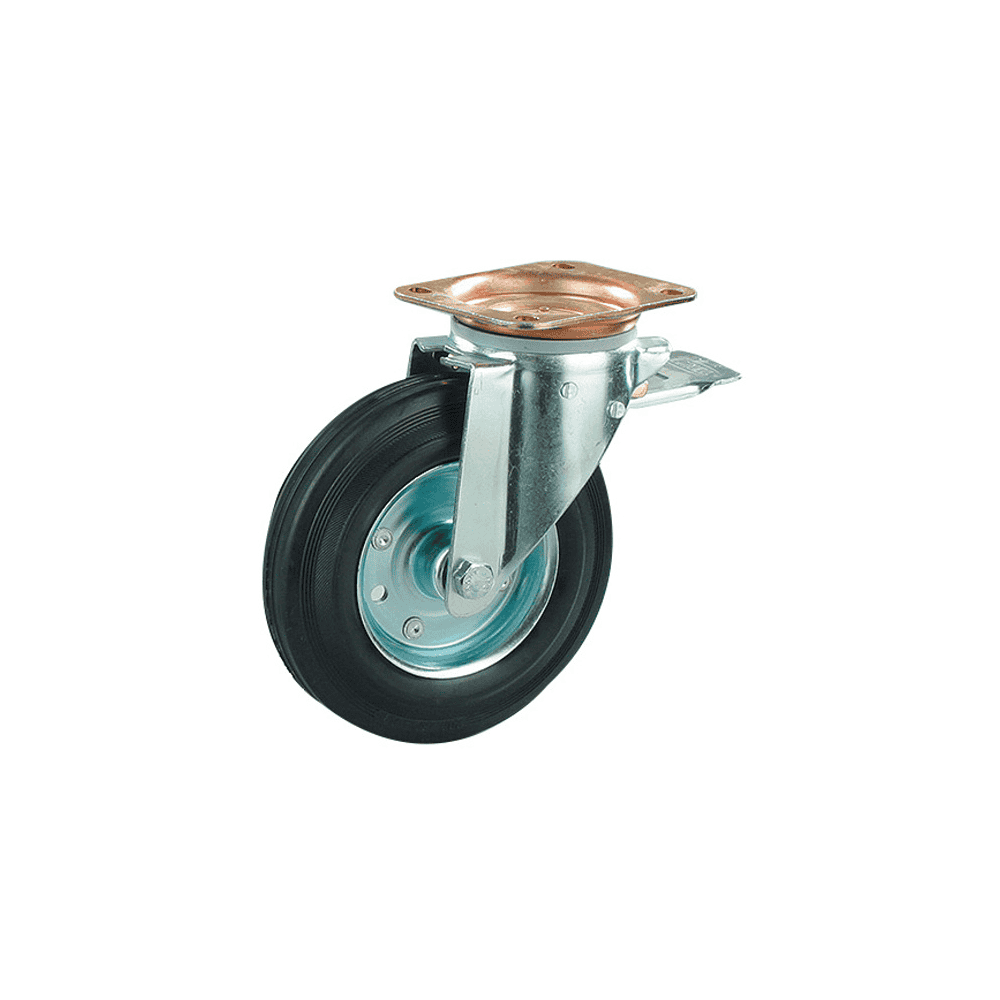 Transporträder mit Metallfelge und Gummireifen, Durchmesser 80 - 200 mm | Tragkraft bis zu 205 kg