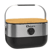 Tragbarer Picknick-Partygrill mit Holzbrett & Gusseisenrost, 2,5 kW Leistung