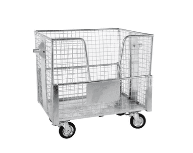 Kastenwagen mit Drahtgitterwänden, für Sammlung von Abfällen, 1160 x 1000 x 1190 mm