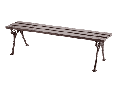 Banc de parc Graz sans dossier