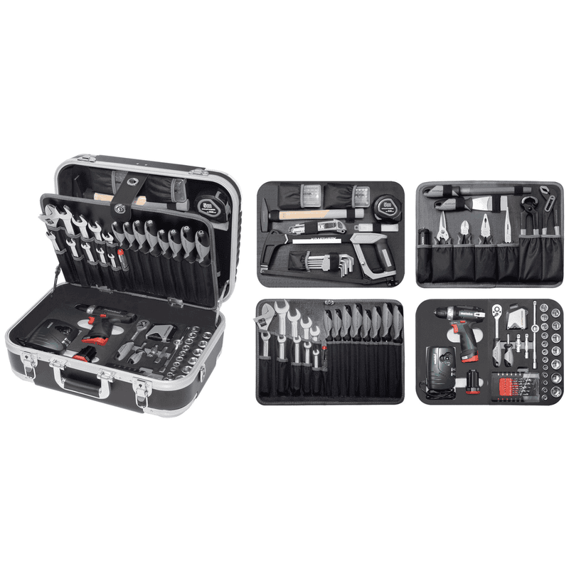 KRAFTWERK PRO LINE Werkzeugkoffer B160, 3/8", mit Powertool Metabo, 162-teilig