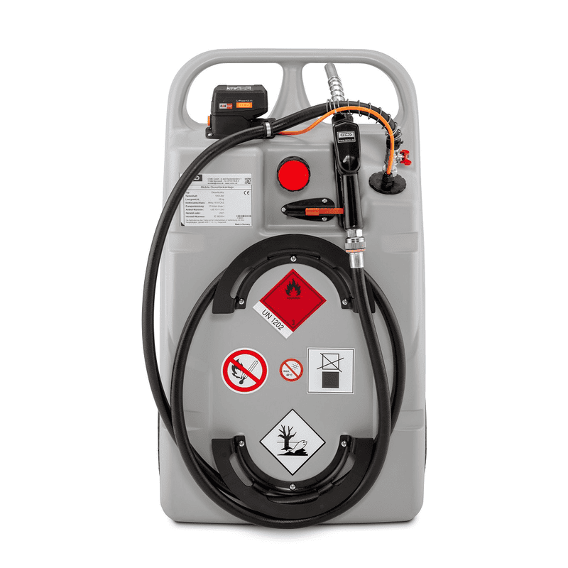 Dieseltrolley 100 Liter mit CAS-Akkusystem, mobile Diesel-Tankanlage, Komplettset inkl. Pumpe