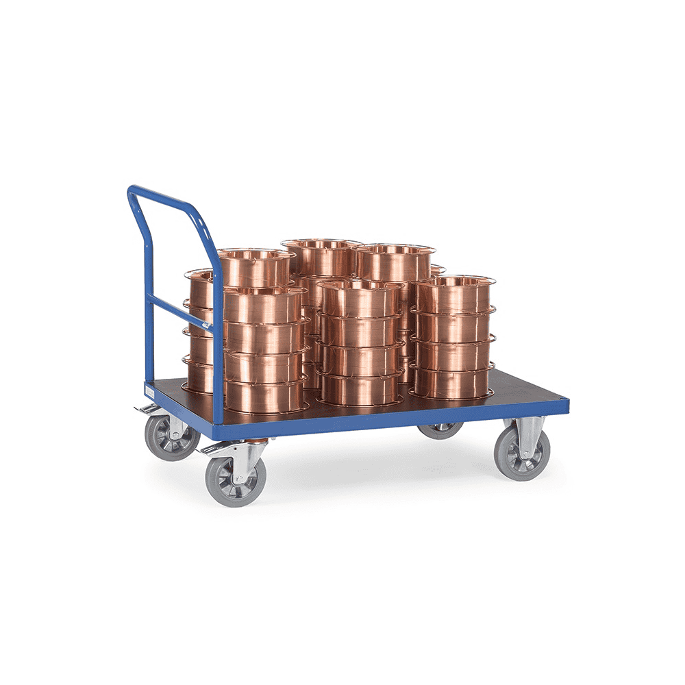 Fetra Schwerlast-Plattformwagen mit Schiebebügel, Tragkraft 1200 kg