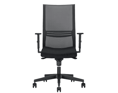 Chaise de bureau Nowy Styl Altum avec dossier en résille, mécanisme synchrone et accoudoirs, noir