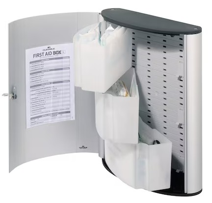 Trousse de premiers secours vide Durable 1973, L x L x P 400 x 302 x 118 mm, aluminium