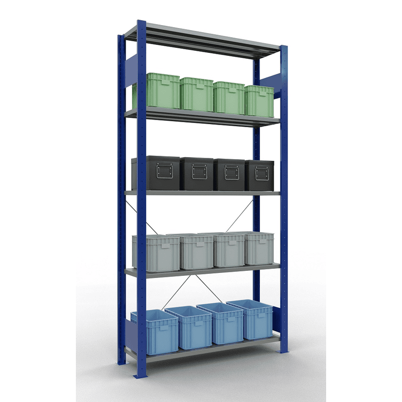 Schulte Fachbodenregal, modulares Stecksystem, einseitig nutzbar