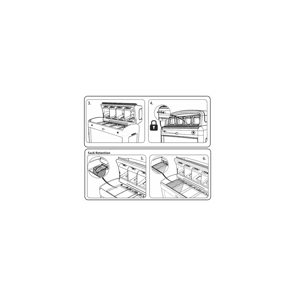 Poubelle Système de tri des déchets en plastique, 956 x 430 x 1074 mm