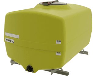 CEMO Fût en PRV, forme de valise, 1000 l avec chambre de pompage