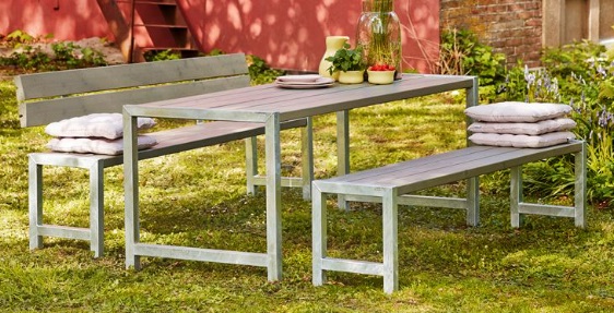Planches-Table de jardin, quatre couleurs différentes, 1860 x 770 x 730 mm