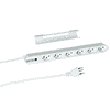 Steffen Multiprise IQ, 6 x T13, 10 A, IP20, câble de 1.5 m, avec protection contre les surintensités, en deux couleurs