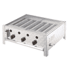 RASCAL Profi-Gasgrill, 10 kW Edelstahlgrill mit Rost und 3 Brennern für Gastronomie und Events
