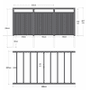 PLUS Pergola Arcade aus Holz, Schwarz RAL 9005, Modell 6, BxTxH 4860 x 2570 x 2170 mm
