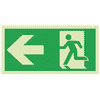 Rettungszeichen Notausgang / Rettungsweg, Selbstklebefolie, 300 x 150 mm,  in diversen Ausführungen
