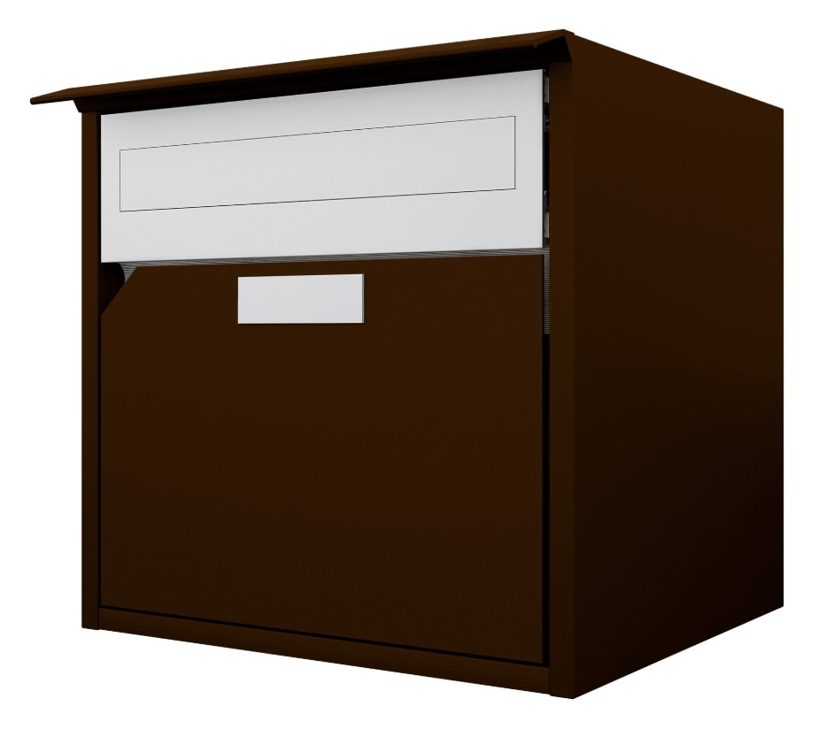 Huber Boîte aux lettres Alu 300 en aluminium avec façade plate, à fixation murale, disponible en plusieurs modèles