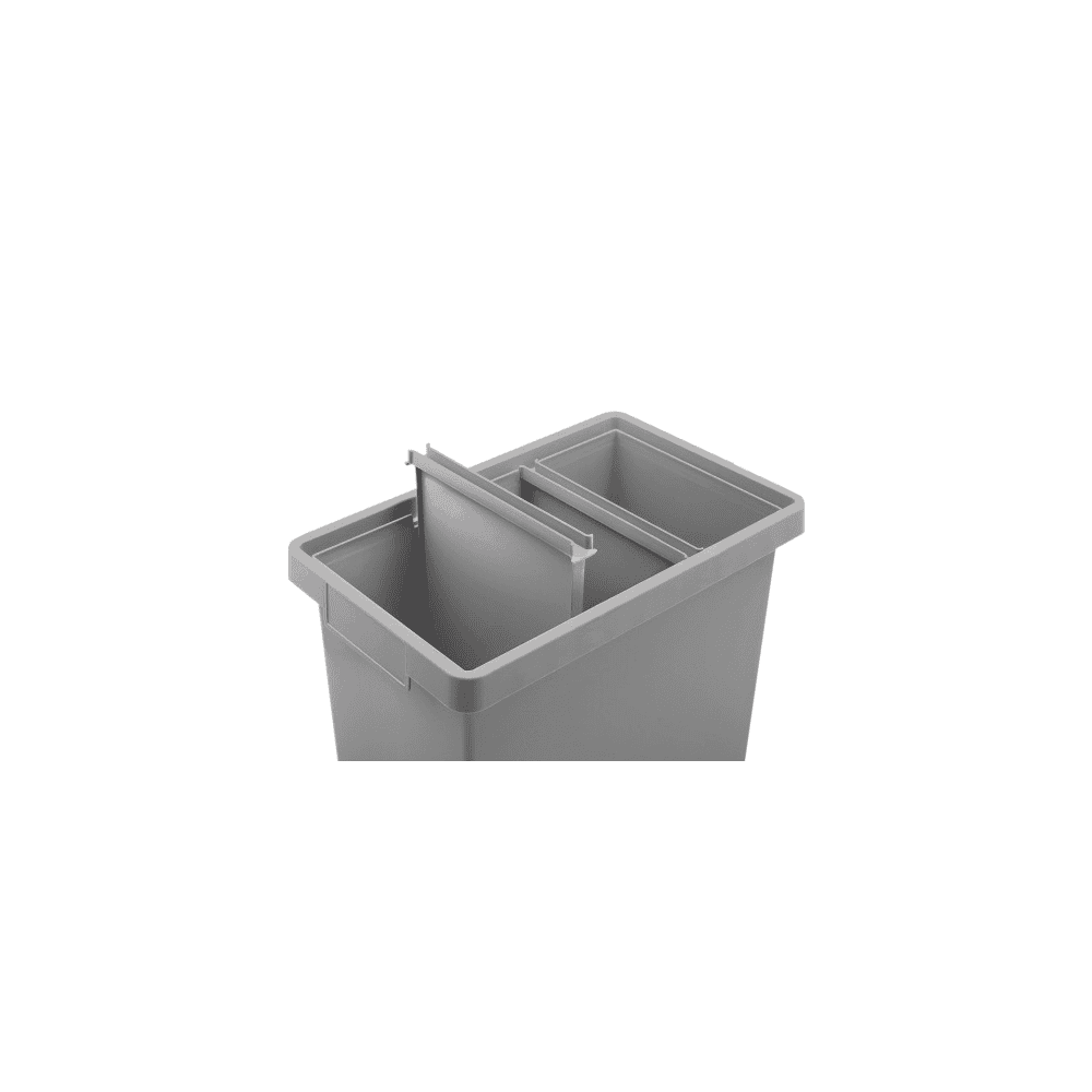 Poubelle plastique trois compartiments 40 l, pour le tri des déchets