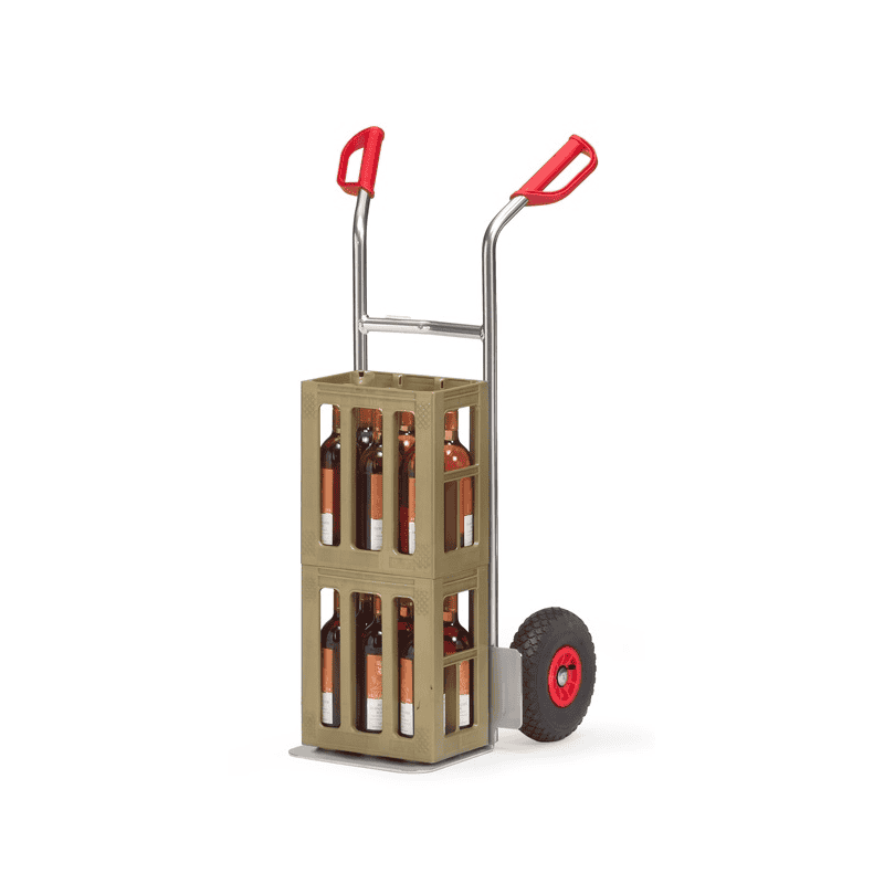 Fetra Alu-Stapelkarre, 150 kg Tragkraft, Höhe 1150 mm, Standardschaufel