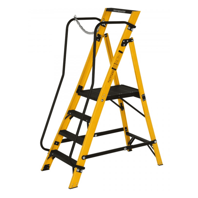 MEGASTEP Glasfaser-Plattformleiter, Tragkraft 150 kg, Plattformhöhe 850 mm