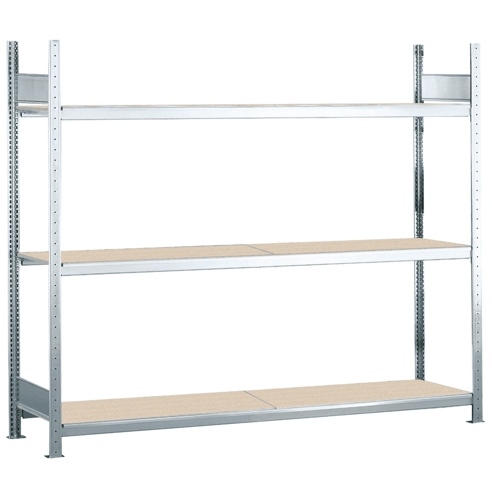 Schulte Weitspannregale WS 2000 mit Stahlböden, Fachlast 400 kg