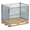Gitteraufsatzrahmen AG1002 verzinkt mit abklappbarem Seitenteil, LxBxH 1200 × 800 × 800 mm