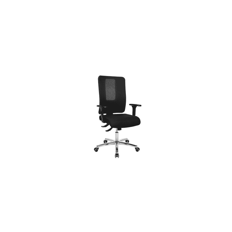 Chaise de bureau Topstar Open X avec dossier en résille et accoudoirs, noir