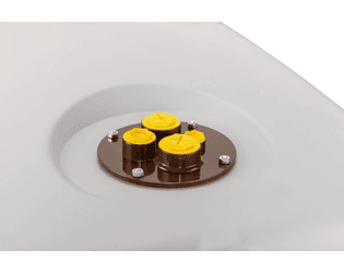 Domdeckel (Stahl) mit 4 Gewindemuffen - Zubehör für CUBE Profitank Schmierstoff Slimline