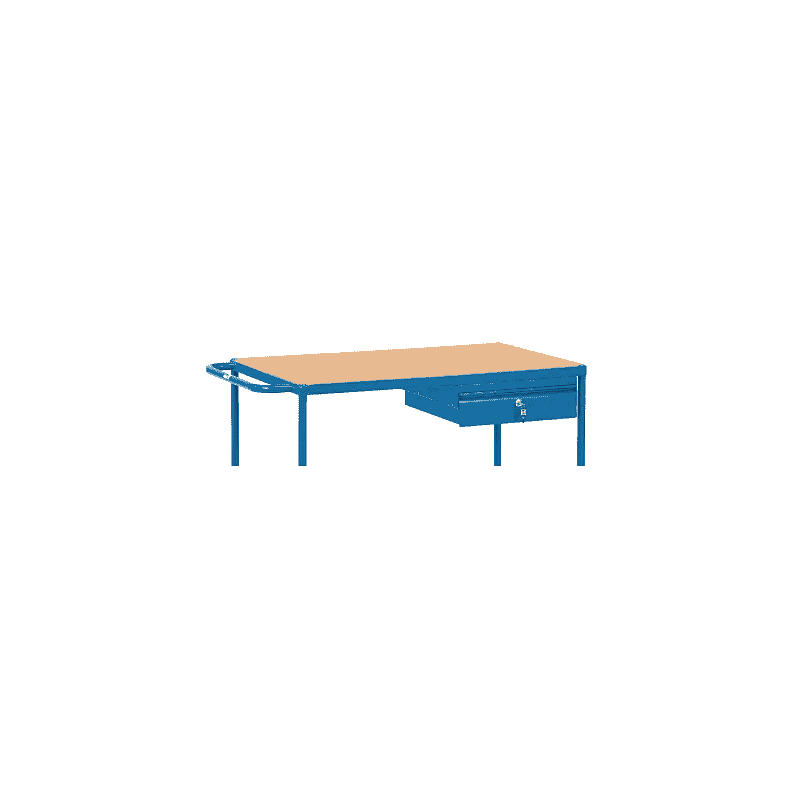 Aufpreis Fetra Anbausatz Stahlblechschublade, brilliantblau, 105 x 410 x 475 mm