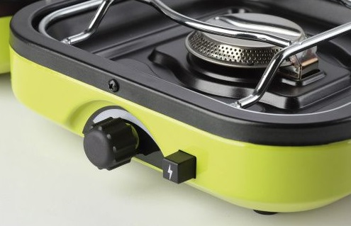 Kartuschenkocher DUAL COMPACT für Outdoor und Camping, 2 Brenner,  klappbar & tragbar