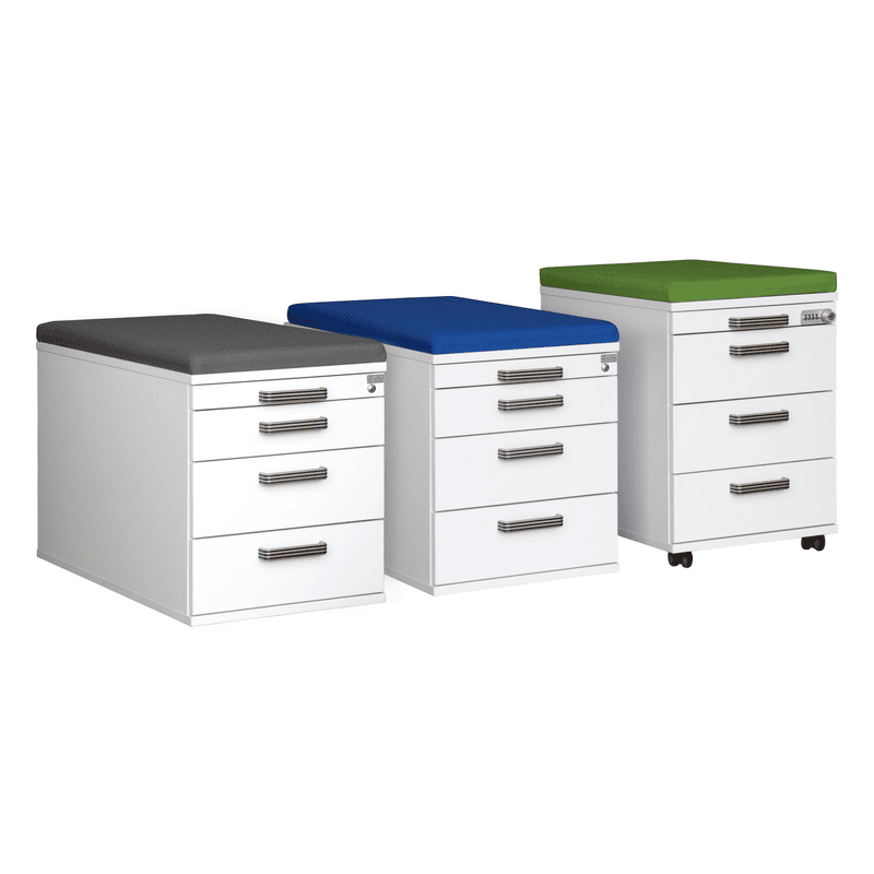 Assise pour conteneur roulant, en diverses versions