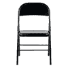 Chaise visiteur Arws F10 en métal, pliable, noire, lot de 4 pièces