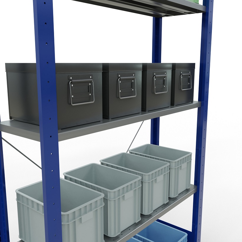 Schulte Fachbodenregal, modulares Stecksystem, einseitig nutzbar