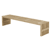 Banc rustique, deux couleurs, deux longueurs, avec ou sans étagère