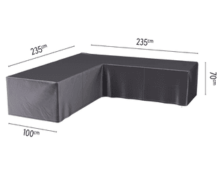 Platinum AeroCover Housse de protection Lounge en forme de L avec dossier bas, angle à 90°, L x L x H 2350 x 1000 x 700 mm