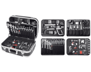 KRAFTWERK PRO LINE Werkzeugkoffer B160, 3/8", mit Powertool Metabo, 162-teilig