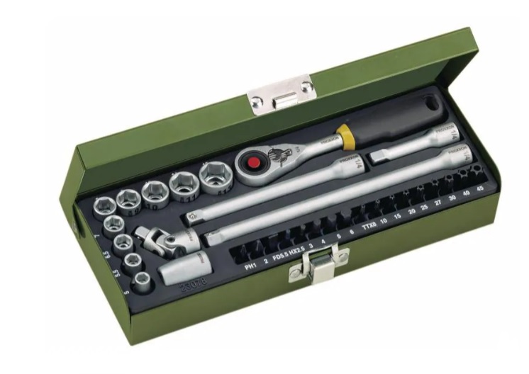 Proxxon Feinmechaniker-Steckschlüssel-und Schraubersatz 1/4", 32-teilig