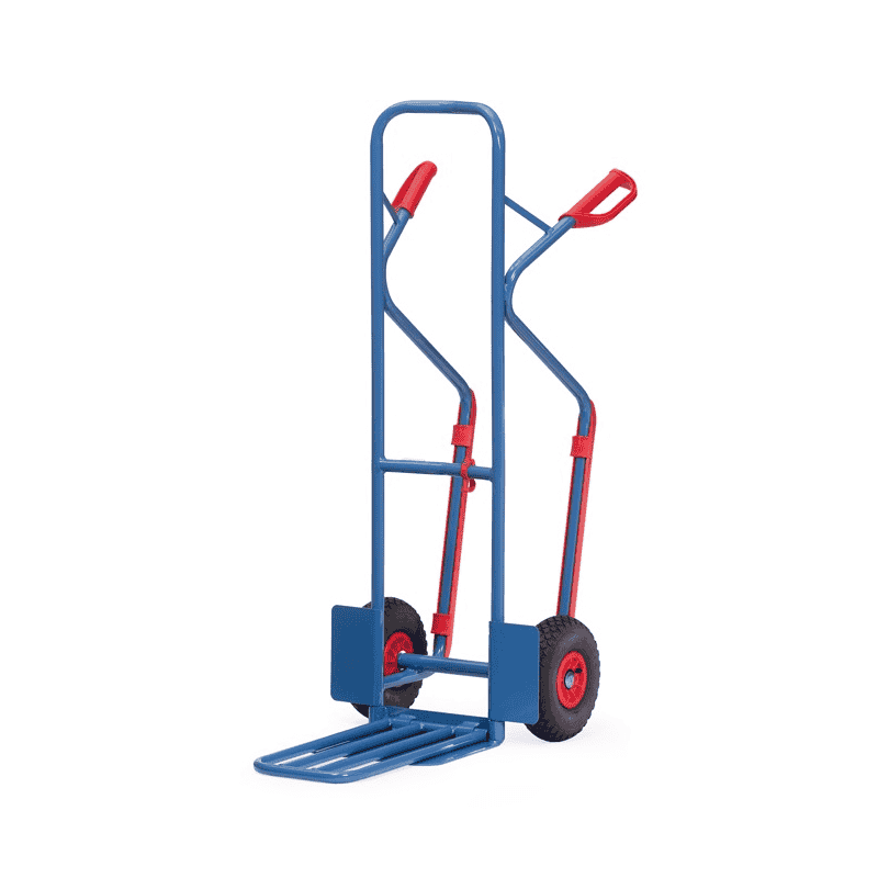 Fetra Paketkarre mit Kunststoff-Gleitkufen, Gesamttragkraft 300 kg, BxTxH 580 x 873 x 1300 mm
