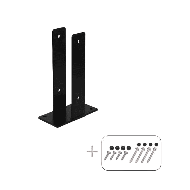 PLUS Pergola Cubic avec clôture Tokyo, noir RAL 9005, L x P x H 3870 x 3870 x 2170 mm