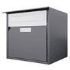 Huber Boîte aux lettres Alu 300 en aluminium avec façade plate, à fixation murale, disponible en plusieurs modèles