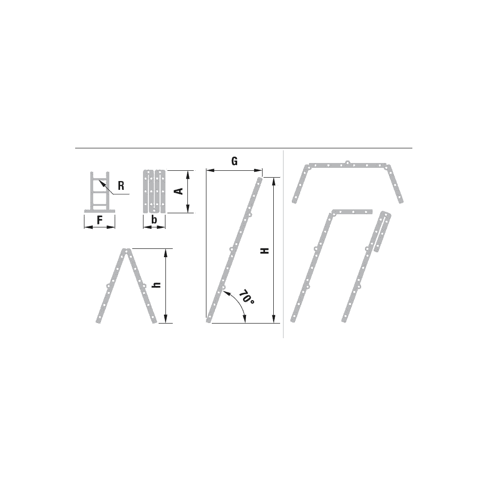 Gelenkleiter 4-teilig