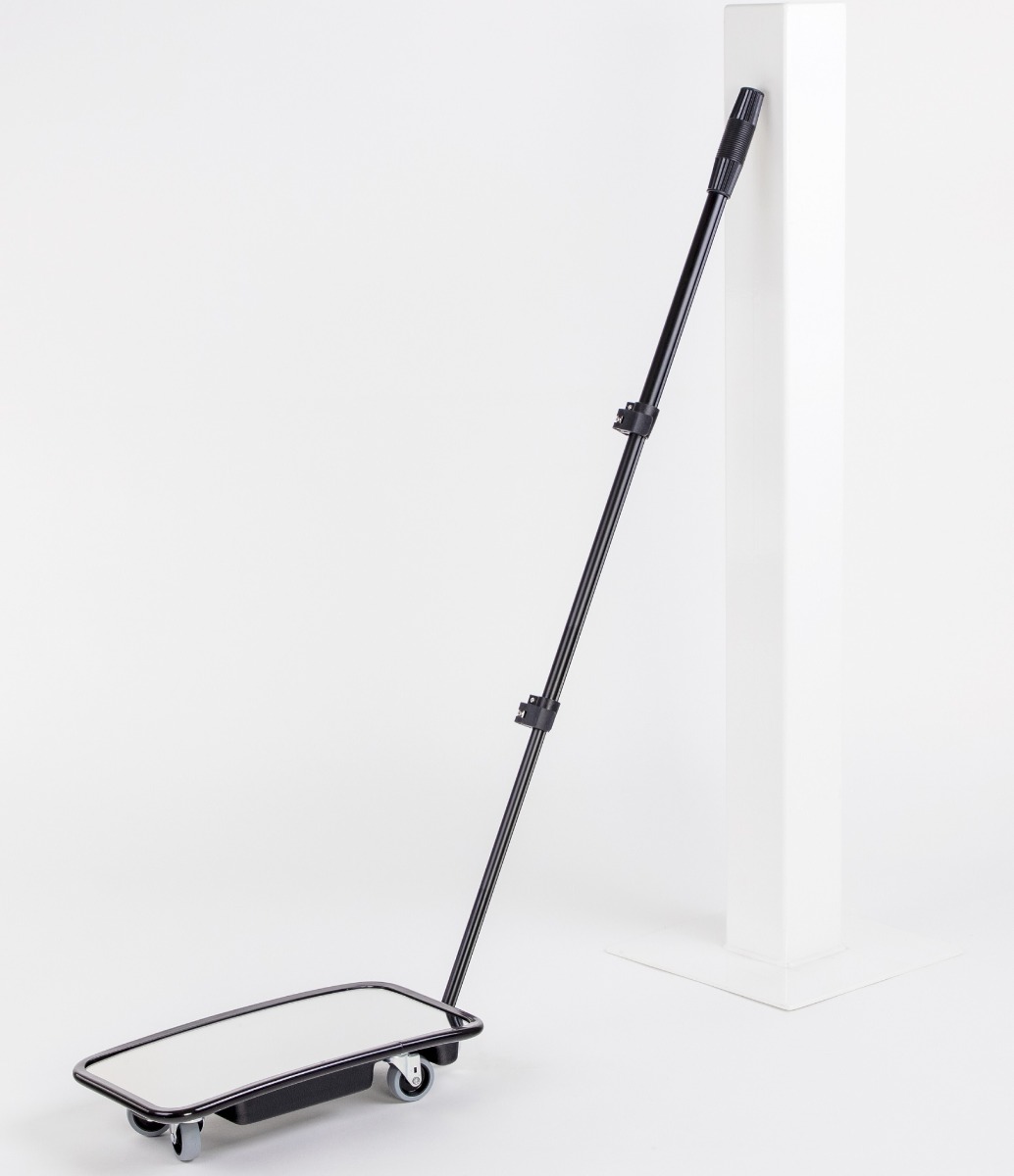 Inspektionsspiegel IS mit Rollen und Teleskoparm, Acryl, in zwei Ausführungen