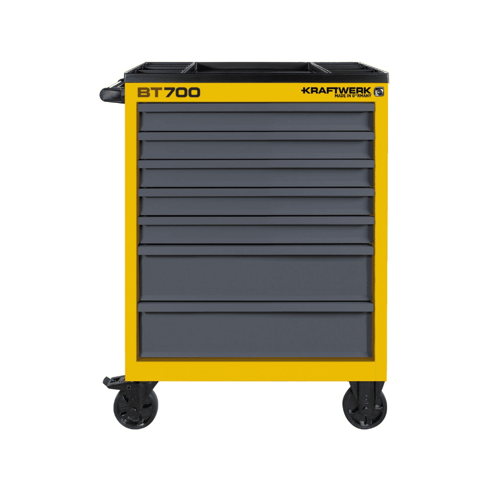 KRAFTWERK BT LINE Chariot d'atelier BT700, jaune, 7 tiroirs, L x P x H 719 x 474 x 1000 mm
