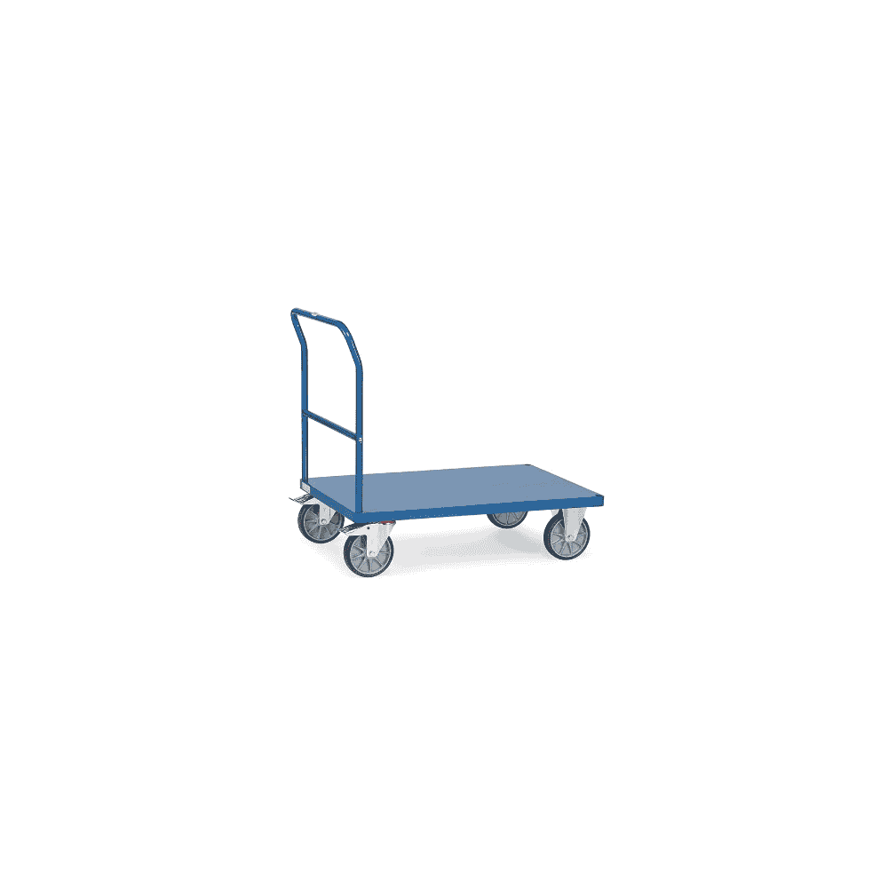 Fetra Schiebebügelwagen mit Stahlblech-Plattform, Tragkraft bis 600 kg, vier verschiedene Grössen