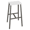 Tabouret de bar Loris avec repose-pieds, lot de 2, design industriel, 640 x 390 x 770 mm, en 2 couleurs