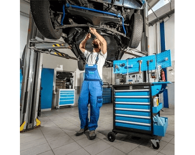 Bedrunka+Hirth Servante d'atelier mobile maxmobile 2, R 24-16, RAL 7035 avec 2 portes battantes et 1 étagère