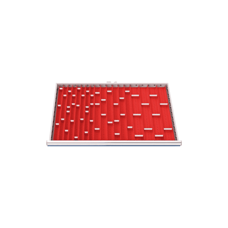 Jeu de plaques de benne 71 pièces, R 36-24, dimensions utiles des tiroirs 900 x 600 mm, hauteur de façade 50 / 75 mm